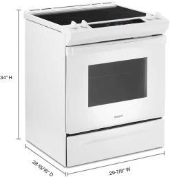 Whirlpool® 30" White Freestanding Electric Range