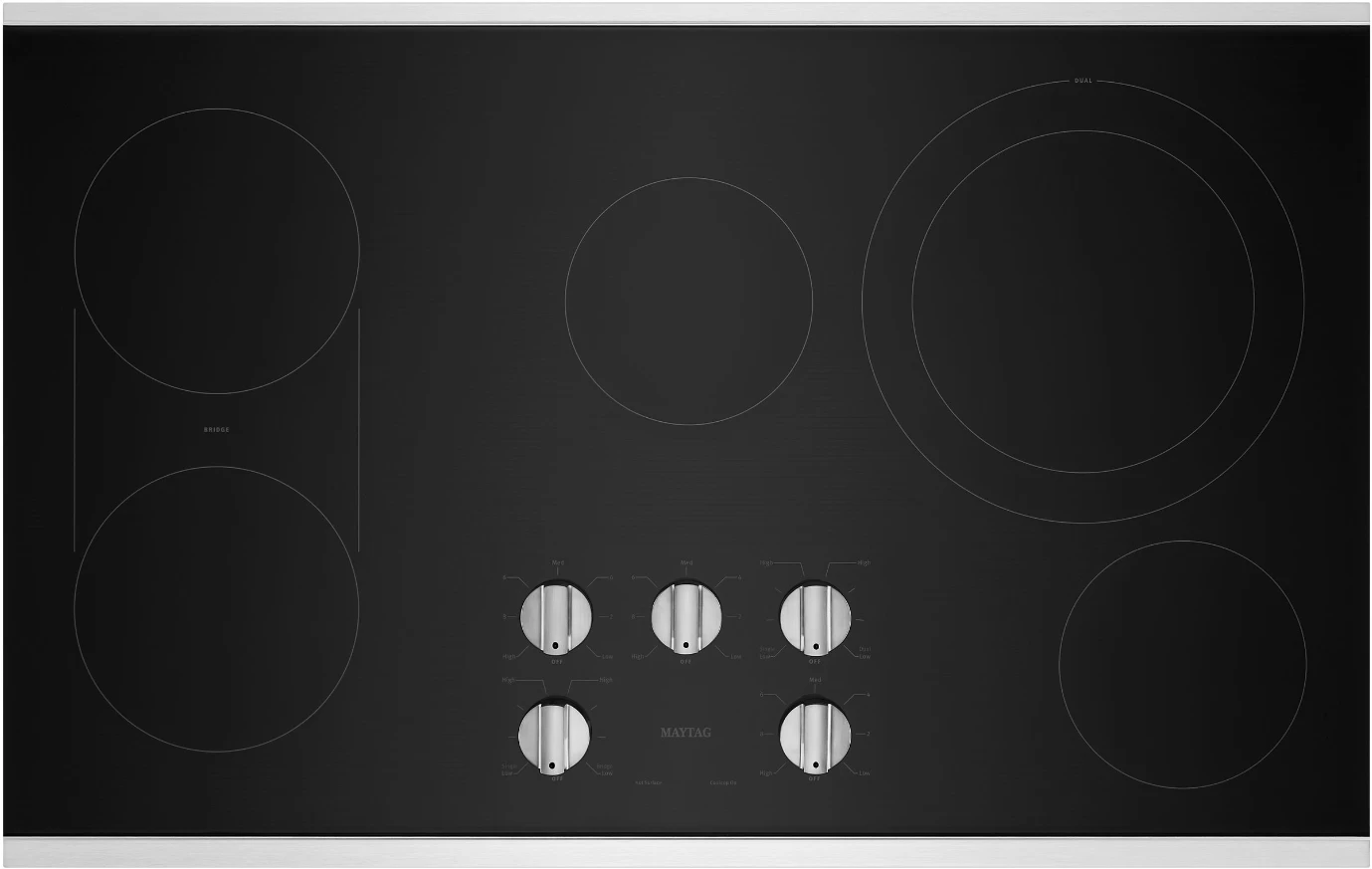 Maytag® 36” Stainless Steel Electric Cooktop 4 Maytag® 36” Stainless Steel Electric Cooktop - Image 2