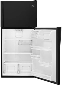 Whirlpool® 30 In. 18.3 Cu. Ft. Black Freestanding Top Freezer Refrigerator