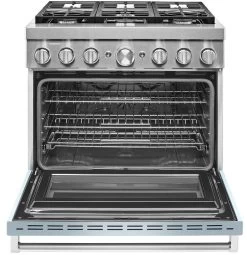 KitchenAid® 36" Misty Blue Commercial-Style Free Standing Dual Fuel Range -Professional Kitchen Appliance Store 0d153171 c06a 4c1e bb8d f751960d4c1f