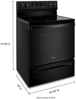 Whirlpool® 30" Black Freestanding Electric Range With 5-in-1 Air Fry Oven -Professional Kitchen Appliance Store 0dd874f5 3313 45c8 a21d 7ff719f9be94