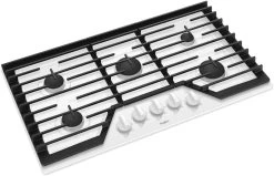 Whirlpool® 36" White Gas Cooktop
