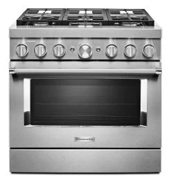 KitchenAid® 36" Stainless Steel Commercial Style Freestanding Dual Fuel Range -Professional Kitchen Appliance Store 1451e3b6 c195 4008 b5c4 9f318b9cef3a