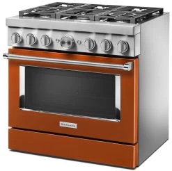 KitchenAid® 36" Scorched Orange Commercial-Style Free Standing Dual Fuel Range -Professional Kitchen Appliance Store 16a5a4ef b169 4322 a450 4b499e9d6111