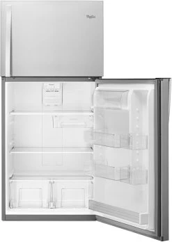 Whirlpool® 30 In. 19.1 Cu. Ft. Fingerprint Resistant Metallic Steel Top Freezer Refrigerator
