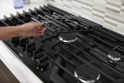 Whirlpool® 36" Black Gas Cooktop -Professional Kitchen Appliance Store 1efe01a9 1254 47aa a8c3 d537b4d09306 2