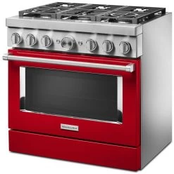 KitchenAid® 36" Passion Red Commercial-Style Free Standing Dual Fuel Range -Professional Kitchen Appliance Store 1fe48b60 3775 4663 b153 e02f8bc381d0