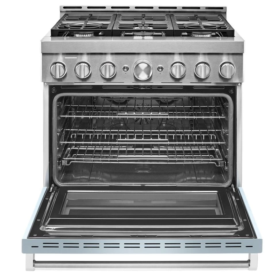 KitchenAid® 36" Misty Blue Smart Commercial-Style Gas Range 4 KitchenAid® 36" Misty Blue Smart Commercial-Style Gas Range - Image 2