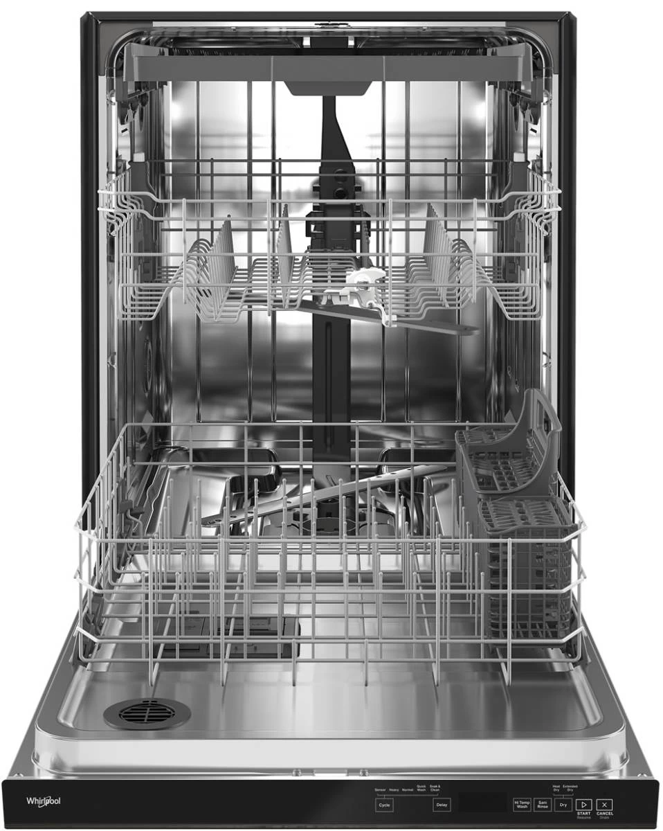Whirlpool® 24" Fingerprint Resistant Black Stainless Top Control Built In Dishwasher
