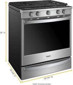 Whirlpool® 30" Fingerprint-Resistant Stainless Steel Smart Slide-In Gas Range -Professional Kitchen Appliance Store 2db15a2d 1422 4435 bc56 4d849454098d