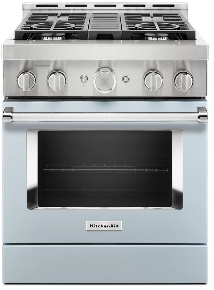KitchenAid® 30" Misty Blue Smart Commercial-Style Gas Range 3 KitchenAid® 30" Misty Blue Smart Commercial-Style Gas Range