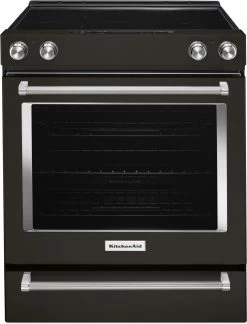 KitchenAid® 30" Black Stainless Steel With PrintShield™ Finish Slide In Electric Convection Range -Professional Kitchen Appliance Store 355f314b a4bc 46f6 bce8 72d0441a33b8