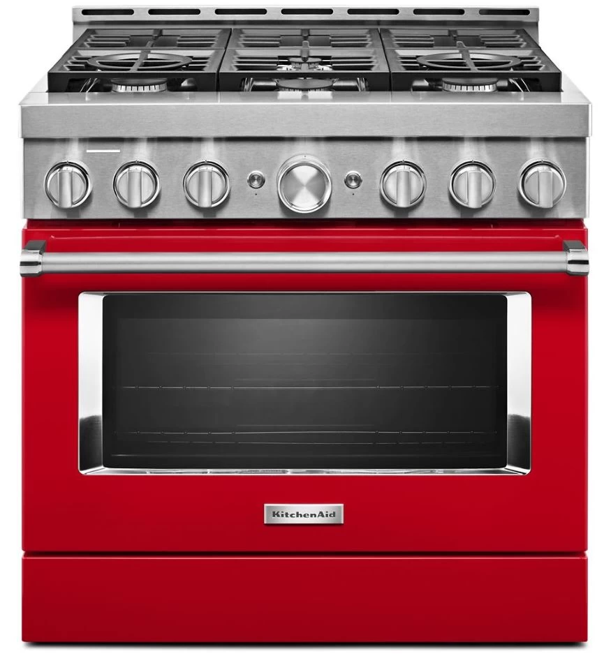 KitchenAid® 36" Passion Red Smart Commercial-Style Gas Range 6 KitchenAid® 36" Passion Red Smart Commercial-Style Gas Range - Image 4