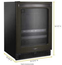 Whirlpool® 5.2 Cu. Ft. Black Stainless Steel Beverage Center