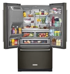 KitchenAid® 27.0 Cu. Ft. PrintShield™ Black Stainless French Door Refrigerator -Professional Kitchen Appliance Store 407fe569 963b 4450 ba2b 9d8eadcb7001