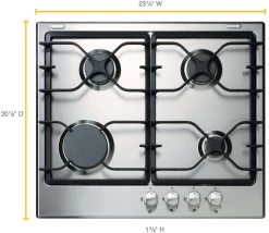 Whirlpool® 24" Black On Stainless Gas Cooktop -Professional Kitchen Appliance Store 409ae6cb 4fe5 4679 9e72 e1c78808d975