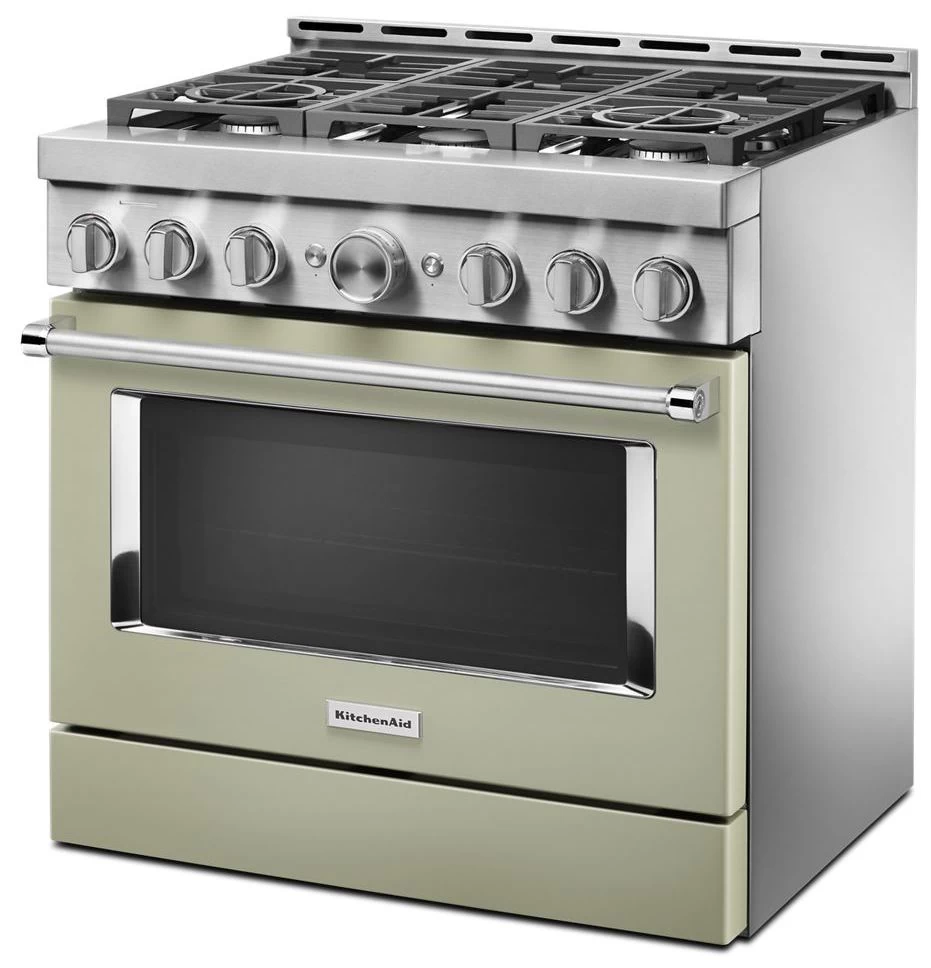 KitchenAid® 36" Avocado Cream Smart Commercial-Style Gas Range 7 KitchenAid® 36" Avocado Cream Smart Commercial-Style Gas Range - Image 5