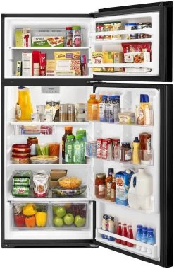 Whirlpool® 17.6 Cu. Ft. Top Mount Refrigerator-Black -Professional Kitchen Appliance Store 47b86b6c f1c4 4b55 88a0 76ef897346d0
