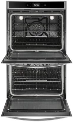 Whirlpool® 27" Black On Stainless Electric Built In Double Oven