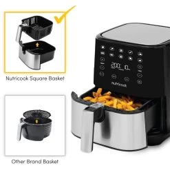Nutricook 1700W Air Fryer 2, Chrome & Black – 5.5L 14 Nutricook 1700W Air Fryer 2, Chrome & Black – 5.5L -Professional Kitchen Appliance Store 5110601004101 12