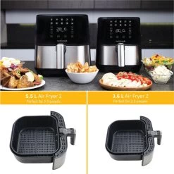 Nutricook 1700W Air Fryer 2, Chrome & Black – 5.5L 16 Nutricook 1700W Air Fryer 2, Chrome & Black – 5.5L -Professional Kitchen Appliance Store 5110601004101 2