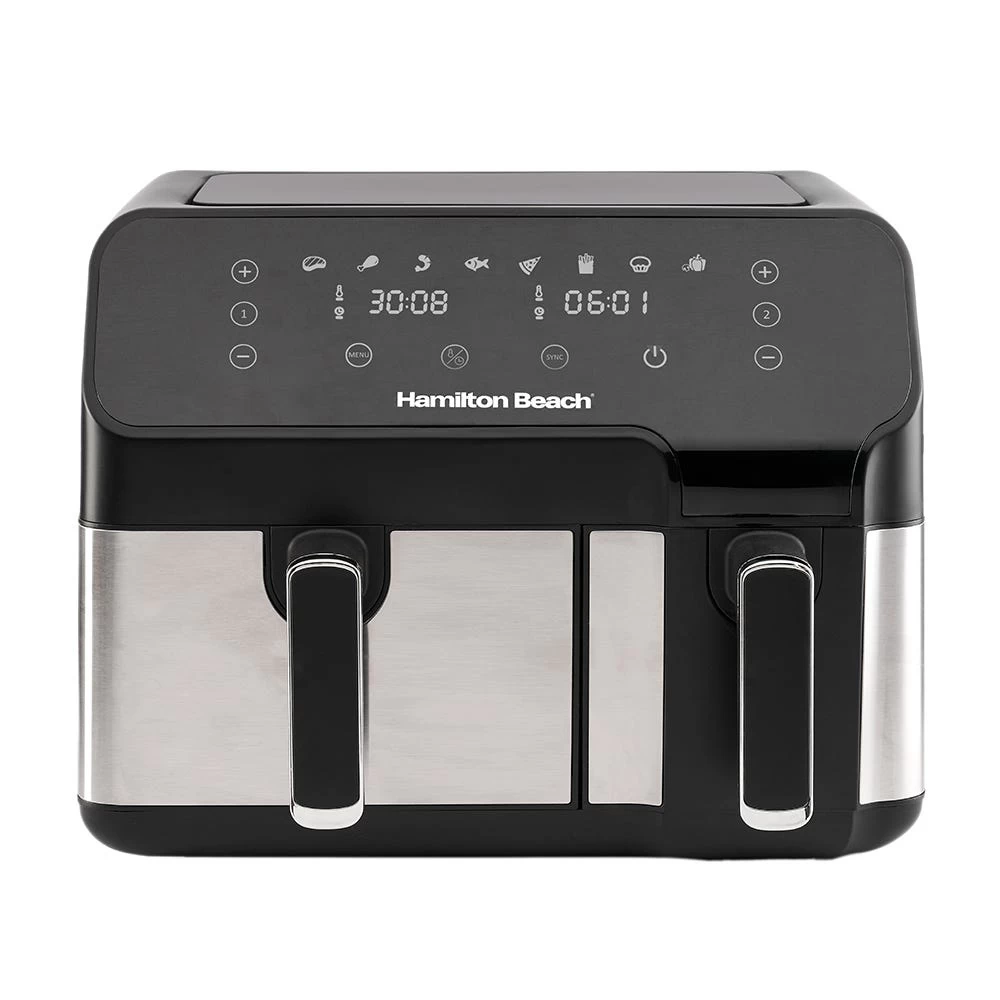 Hamilton Beach Dual Size Air Fryer, Silver & Black - 8.5 L (5.3L+3.2L) 3 Hamilton Beach Dual Size Air Fryer, Silver & Black - 8.5 L (5.3L+3.2L)