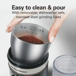 Hamilton Beach Custom Grind Coffee Grinder, Silver & Black -Professional Kitchen Appliance Store 5110601005498 6 3