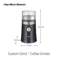 Hamilton Beach Custom Grind Coffee Grinder, Silver & Black -Professional Kitchen Appliance Store 5110601005498 9 3