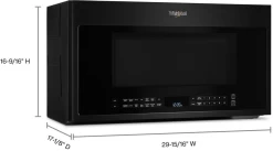 Whirlpool® 1.9 Cu. Ft. Black Over The Range Microwave 17 Whirlpool® 1.9 Cu. Ft. Black Over The Range Microwave -Professional Kitchen Appliance Store 53d695d9 16c0 4e78 8e00 81db394df6e6