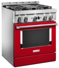 KitchenAid® 30" Passion Red Smart Commercial-Style Gas Range