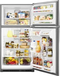 Whirlpool® 33 In. 20.5 Cu. Ft. Monochromatic Stainless Steel Top Freezer Refrigerator