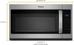 Whirlpool® 1.7 Cu. Ft. Stainless Steel Over The Range Microwave -Professional Kitchen Appliance Store 58c1e907 6382 4783 a0c0 a4fa29ed55e9