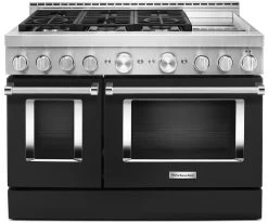 KitchenAid® 48" Imperial Black Smart Commercial-Style Gas Range With Griddle -Professional Kitchen Appliance Store 5de40509 d248 439e 97cc 9d4f71d57475