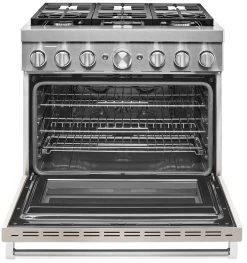 KitchenAid® 36" Milkshake Commercial-Style Free Standing Dual Fuel Range -Professional Kitchen Appliance Store 63765c16 f916 4317 9a19 e9fd327531ce