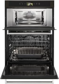 KitchenAid® 30" Black Stainless Steel With PrintShield™ Finish Smart Electric Built In Oven/Micro Combo