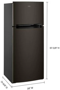 Whirlpool 17.6 Cu. Ft. Black Stainless Steel Top Freezer Refrigerator -Professional Kitchen Appliance Store 68151ded 3bcb 4945 ba2f 511bcc8151c1