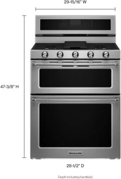 KitchenAid® 30" Stainless Steel Free Standing Dual Fuel Double Oven Range -Professional Kitchen Appliance Store 693bbb37 7a3c 4a5b bd03 7aa51793c6b7