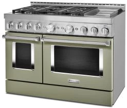 KitchenAid® 48" Avocado Cream Smart Commercial-Style Gas Range With Griddle -Professional Kitchen Appliance Store 6a0f6c76 cd9b 4794 bebd 0ec239314116