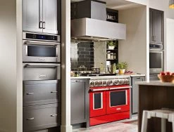 KitchenAid® 48" Passion Red Smart Commercial-Style Gas Range With Griddle