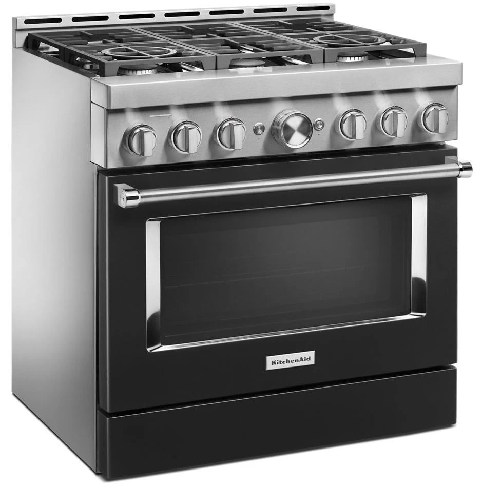 KitchenAid® 36" Imperial Black Smart Commercial-Style Gas Range 4 KitchenAid® 36" Imperial Black Smart Commercial-Style Gas Range - Image 2