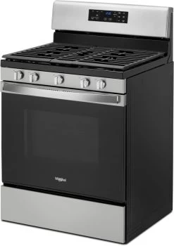 Whirlpool® 30" Fingerprint Resistant Stainless Steel Free Standing Gas Range