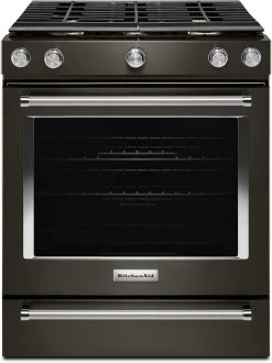 KitchenAid® 30" Black Stainless Steel With PrintShield™ Finish Slide In Gas Range -Professional Kitchen Appliance Store 72976880 0bcc 4933 9d8d 8fdbdd3a210e 1