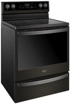 Whirlpool® 30" Fingerprint Resistant Black Stainless Steel Freestanding Electric Range