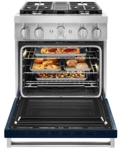 KitchenAid® 30" Ink Blue Commercial-Style Free Standing Dual Fuel Range -Professional Kitchen Appliance Store 74e010cf dac4 4efc a262 0e43c0a1ff16