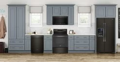 Whirlpool® 30" Black Stainless Free Standing Electric Range