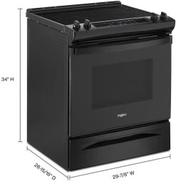 Whirlpool® 30" Black Freestanding Electric Range -Professional Kitchen Appliance Store 77fa9ea3 8dff 4f75 98a7 1879d32ca4cc