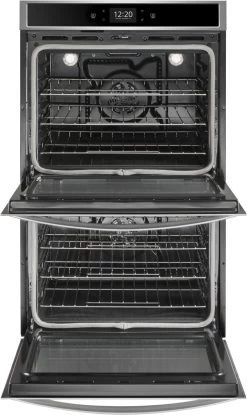 Whirlpool® 30" Black On Stainless Electric Built In Double Oven