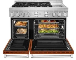 KitchenAid® 48" Scorched Orange Smart Commercial-Style Gas Range With Griddle -Professional Kitchen Appliance Store 80dd842c d399 421b 8532 26b2bbf62407