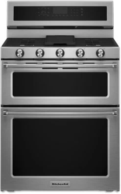 KitchenAid® 30" Stainless Steel Free Standing Dual Fuel Double Oven Range -Professional Kitchen Appliance Store 8fdf662c bd06 48d0 8f44 d55584ab5c3a