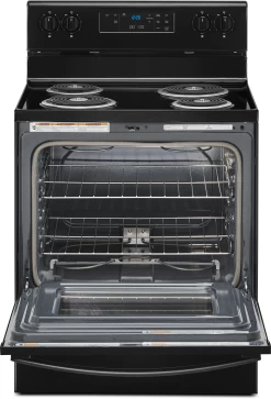 Whirlpool® 30" Black Free Standing Electric Range
